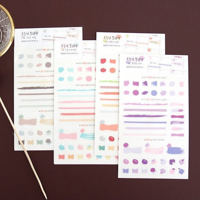 [예스24배송] 일정관리 데코스티커 v2 - 오늘의 분위기 (1~4) : 다꾸기능에 충실한 일정관리 데코스티커 ver 2, 04. 보랏빛 향기, 옵션선택, 옵션선택
