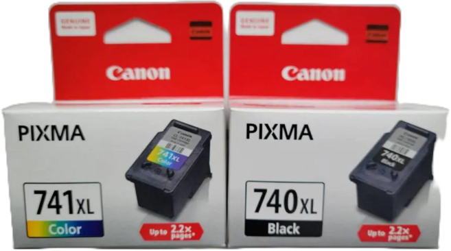 Canon PG-740XL CL-741XL 原廠盒裝墨水匣, 1個, 740XL黑一個+741XL彩一個