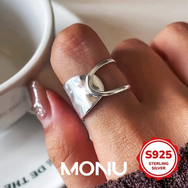 MONU 모누 실버925 오픈 링 반지
