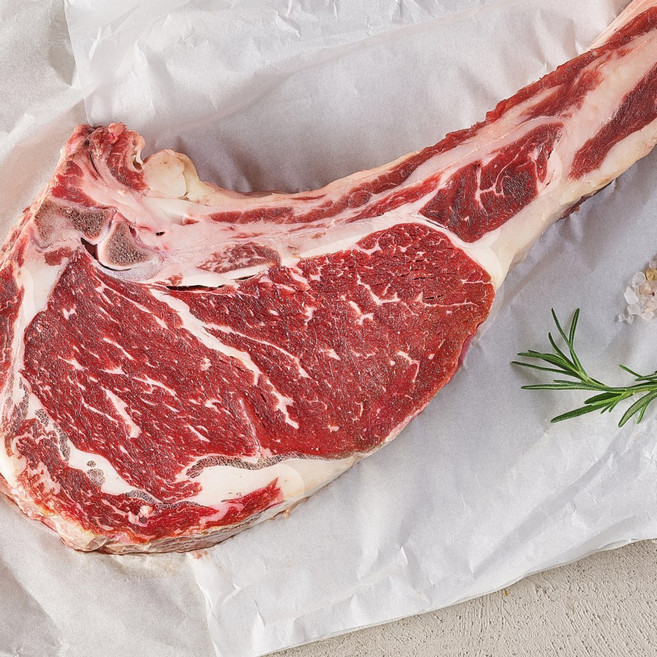 도담우 국내산 토마호크 소고기 프리미엄 스테이크 캠핑 BBQ (시즈닝+와사비+솔트 증정), 1개, 500g