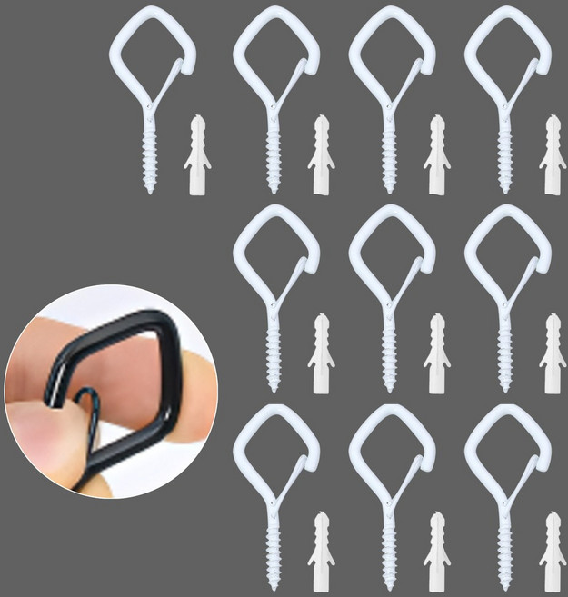 도나토르 다이아몬드 천장 벽 후크 고리 나사10P, 10개, 화이트