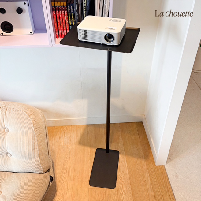 라슈에뜨 빔프로젝터 높낮이 조절 틈새 빔 거치대 거실 쇼파 침대 롱 슬림 스탠드형 퓨어블랙, 퓨어블랙 (1개)