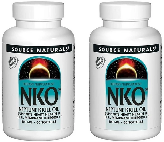 Source Naturals 소스내추럴스 NKO 크릴오일 500mg 소프트젤, 2개, 60정, 60정 - 쿠팡