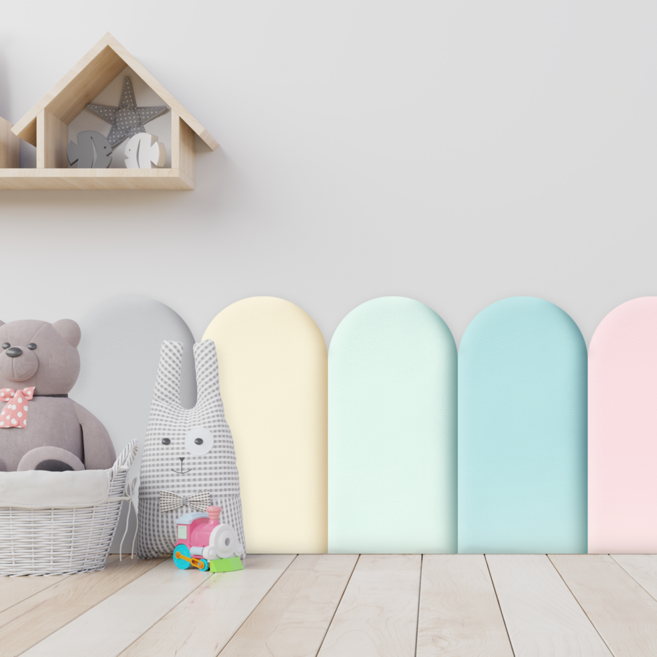 울타리 벽쿠션 소형 어린이 안전 벽매트, 아이보리, 1개