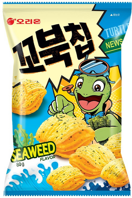 ORION 好麗友 烏龜玉米脆片 (原味), 1個, 海苔-1袋