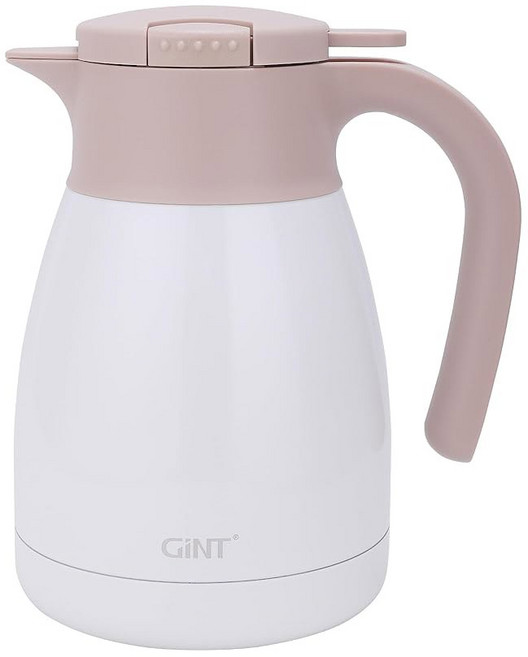 GiNT 1.9L / 64온스 보온 커피 카라페 보온/이중벽 진공 카라페(보라색) 보관용 스테인리스 스틸 카라페, White, 74.4 Ounces, 1개, 화이트.