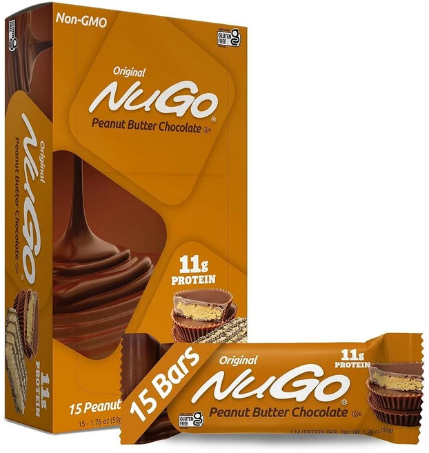 NuGo 프로틴 바 단백질 11g 170칼로리 글루텐 프리 초콜릿 15개입 159842, 15 Count (Pack of 1), 1개 - 쿠팡