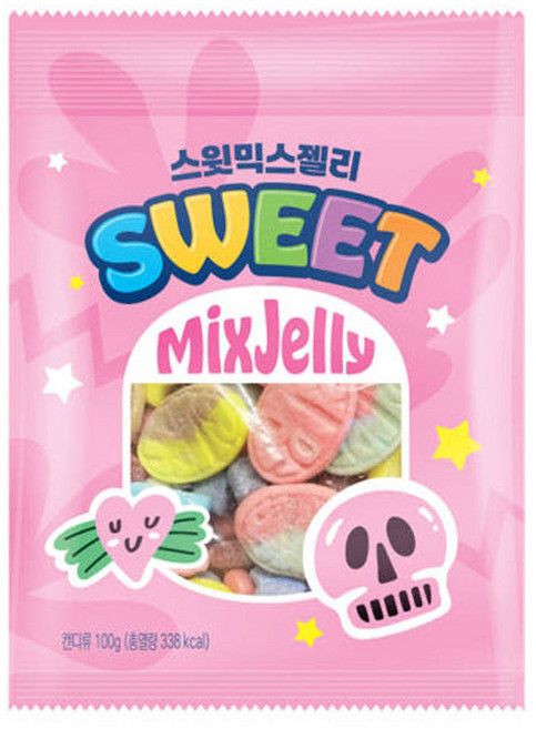 더스위트 스윗믹스젤리 유튜브 틱톡 편의점간식, 1개, 100g