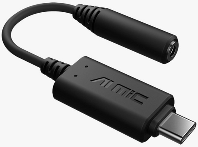 ASUS AI 노이즈캔슬링 마이크 DAC 어댑터 C TO 3.5mm 4극, ASUS AI DAC