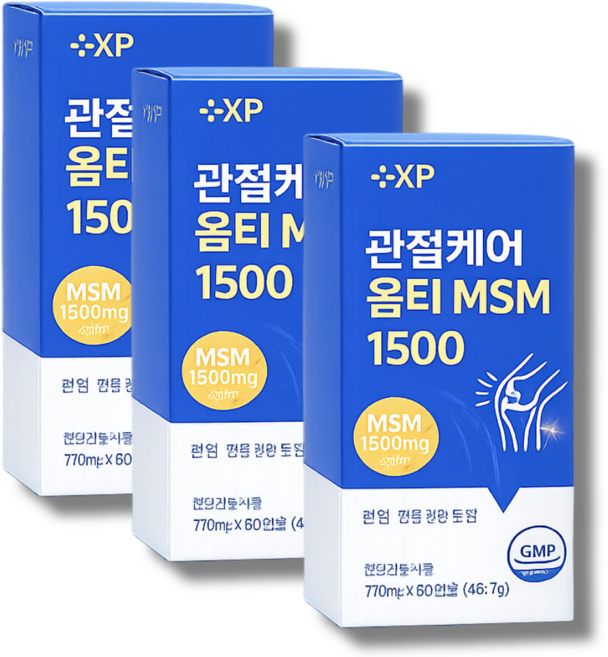 무릎 유연한 관절 약 하신분 보궁 MSM 엠에스엠 식이유황 영양제, 1개, 60정