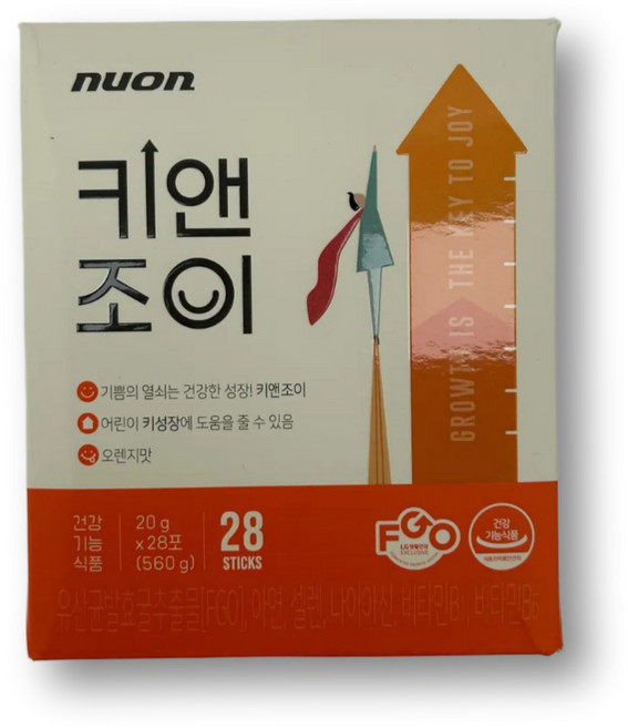 키앤조이 유산균 발효굴 추출물 FGO 젤리 멀티 비타민 미네랄 초등학생 어린 아이 키 성장 도움, 1세트, 28회분