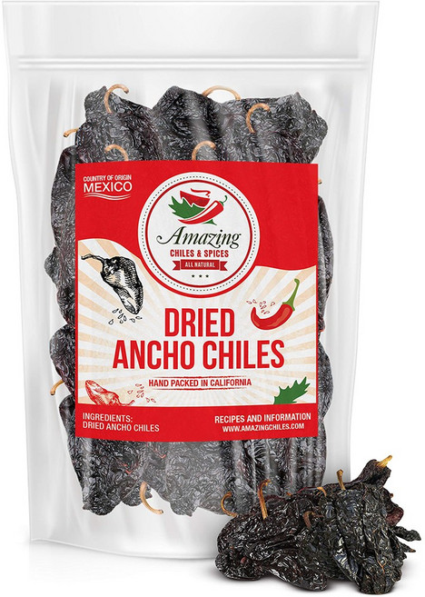 Amazing Chiles Spices 멕시코 안초 칠리페퍼 453g, 1개
