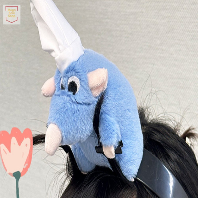 류디자인 생쥐 요리사 머리띠 머리잡는인형머리띠 어린이할로윈의상, 쥐