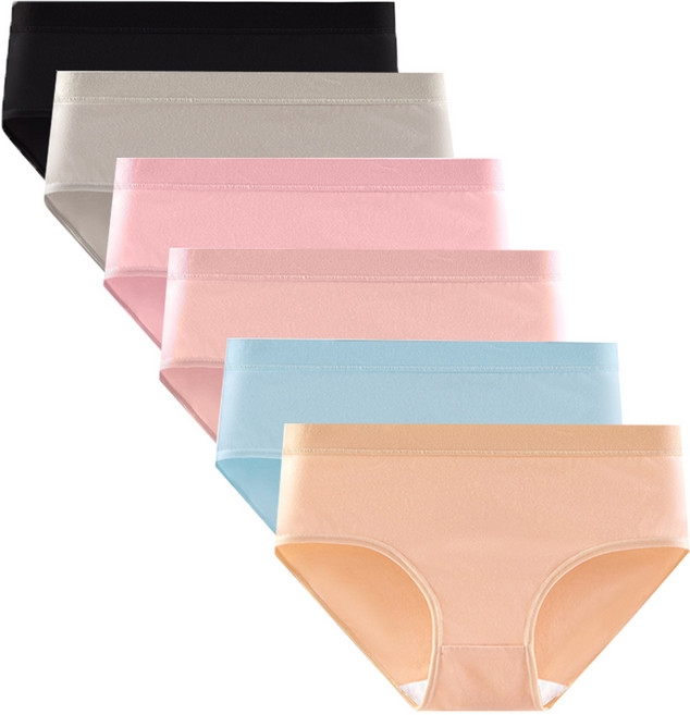 진우 여성 순면 스판 데일리 무압박 위생 팬티 6종 세트