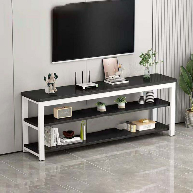 오픈형 3단 수납 선반 겸용 거실 TV 수납장 원룸 다용도 인테리어 가구, B04