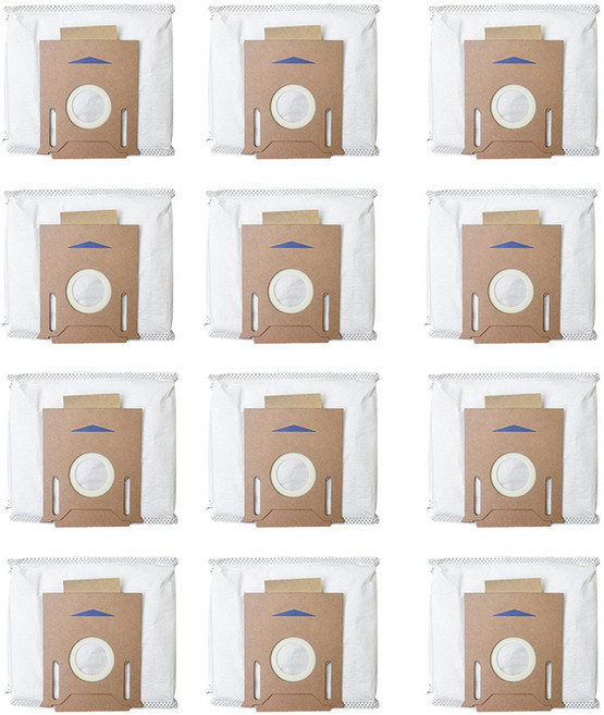 Melodyblue ECOVACS DEEBOT OZMO T8 로봇 진공 청소기 대용량 누출 방지 먼지 봉투 교체 액세서리 부품 키트 용 12개, 500075997, 1개