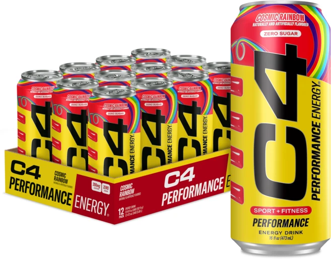 C4 퍼포먼스 에너지 드링크 코스믹 레인보우, 12개, 473ml - 쿠팡