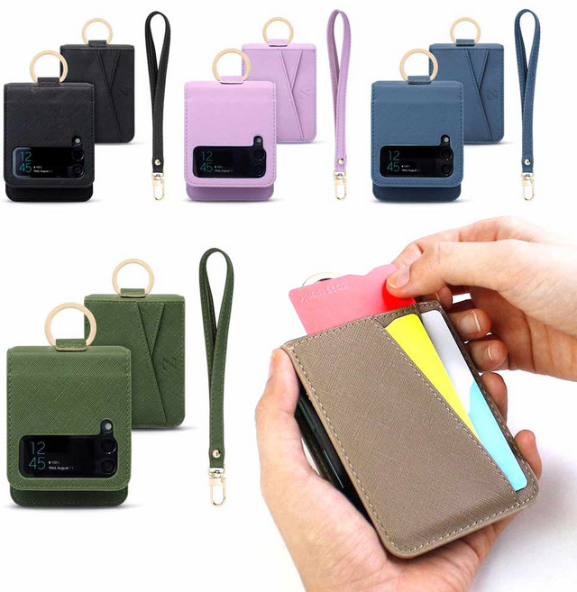 플라잉 갤럭시 Z플립4 (F721) 사피아노 핑거링 카드수납 지갑형 케이스