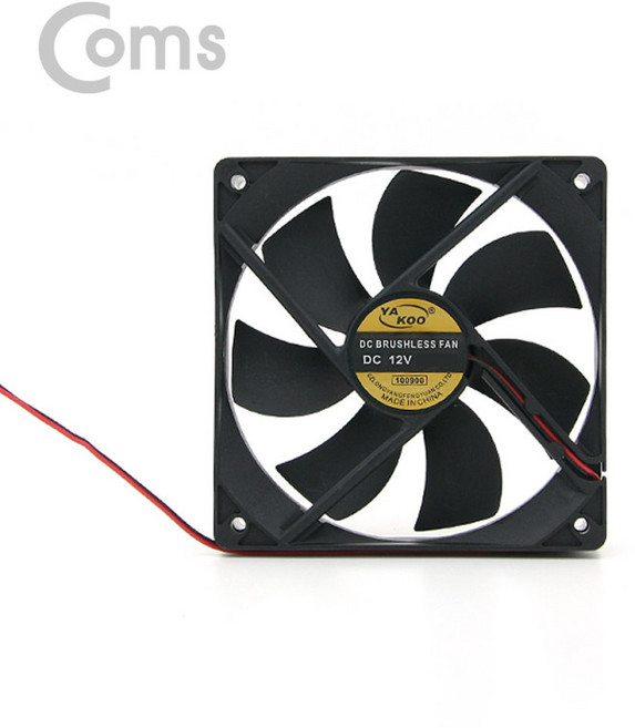 케이스 쿨러 120mm 4핀 전원 DC 12V 브러시리스 팬, 단일옵션, 1개