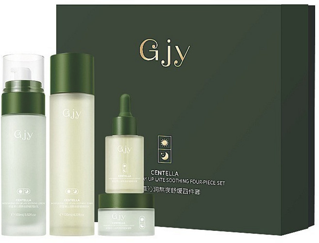 G.j.y 積雪草舒緩保濕四件套, 1個, Gjy積雪草沁潤熬夜舒緩四件套