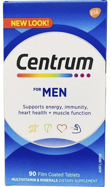 Centrum 善存 男性綜合維他命礦物質膜衣錠 澳洲版, 90錠, 1盒