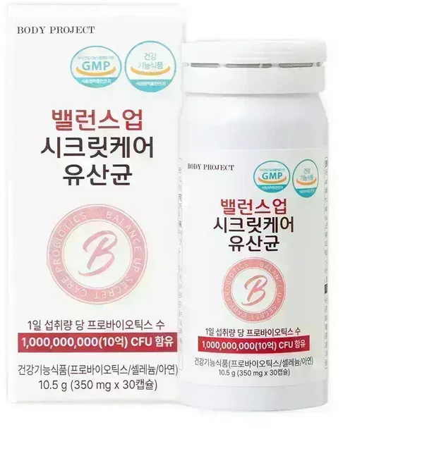 바디프로젝트 밸런스업 시크릿케어 질건강 유산균 30캡슐 1박스, 1개, 30정 - 쿠팡