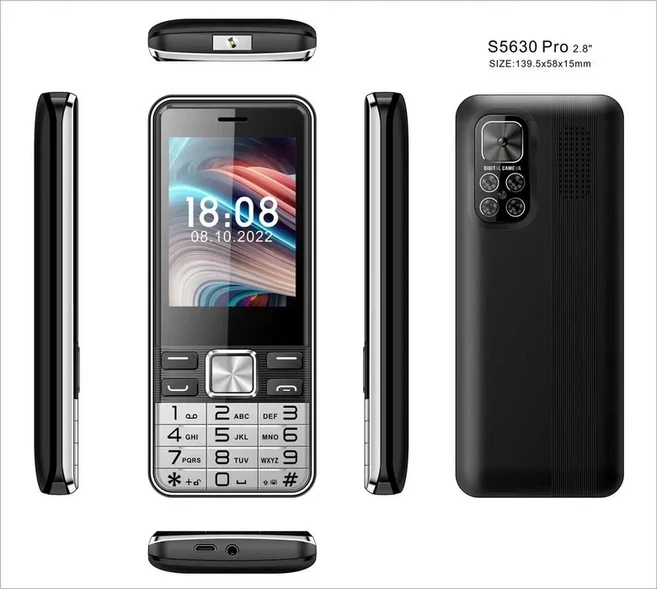 저렴한 가격의 4심 2.8인치 대형 화면 큰 버튼 대용량 배터리 빠른 다이얼링 기능을 갖춘 시니어 휴대폰, 02 Standard1, 02 Black