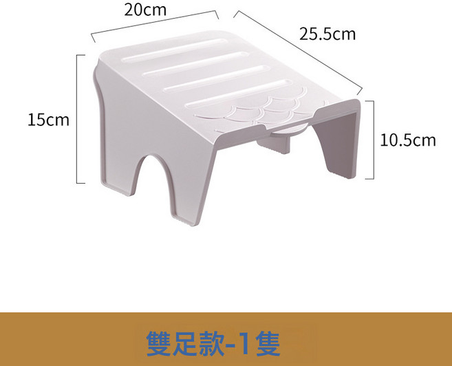DFMEI 省空間收納鞋架雙層鞋托架櫃子宿舍神器鞋櫃整理放鞋子鞋托架家用, 1個, 雙足款:如圖