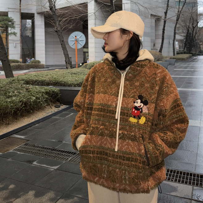 미키파타고 아노락맨투맨 플리스 덤블 디즈니정품