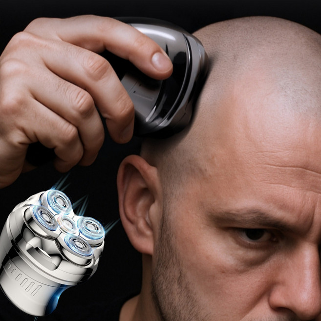 5헤드 충전식 전기면도기 건식 습식 스킨헤드 대머리 잔털깎기 관리법 유지 SI163