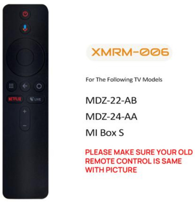 미 박스용 XMRM-006 음성 리모컨 TV 스틱 MDZ-22-AB MDZ-24-AA 스마트 TV 박스 무선 음성 구글 어시스턴트, 2) XMRM-006B, 1개