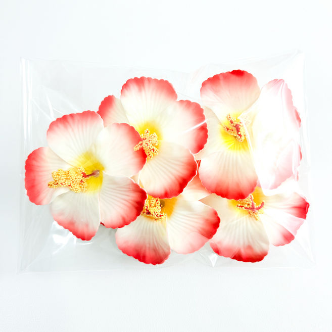 리빙루체온 하와이안 히비스커스 플라워 헤어클립 비치웨어 셀프 코디용 꽃핀