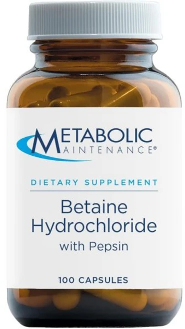 Metabolic Maintenance Betaine HCL + Pepsin Digestive Enzyme - Protein Digestion + Gut Health Suppo, 1개, 100정 - 쿠팡