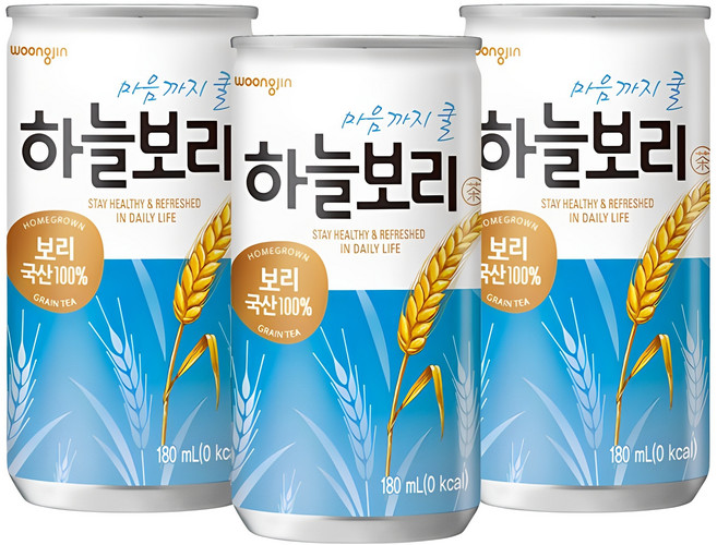 하늘보리 캔, 180ml, 30개