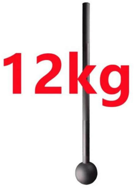 중량조끼 튼튼한 스틸 메이스 벨 12/16kg 강도 훈련 체육관 피트니스 헤비 듀티 클럽벨 어깨 그립 팔, 12kg, 1개