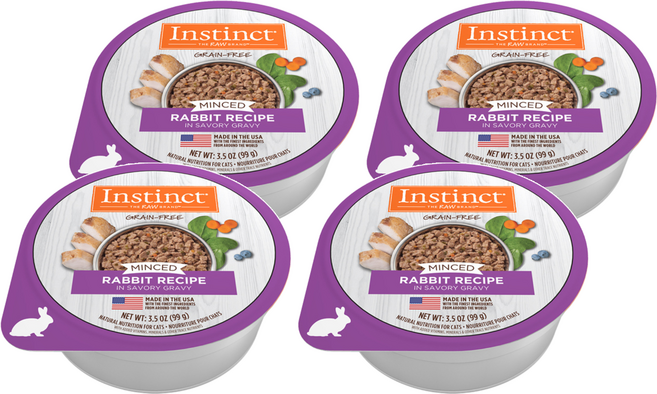 인스팅트 어덜트 캣 습식 간식, 토끼, 99g, 4개