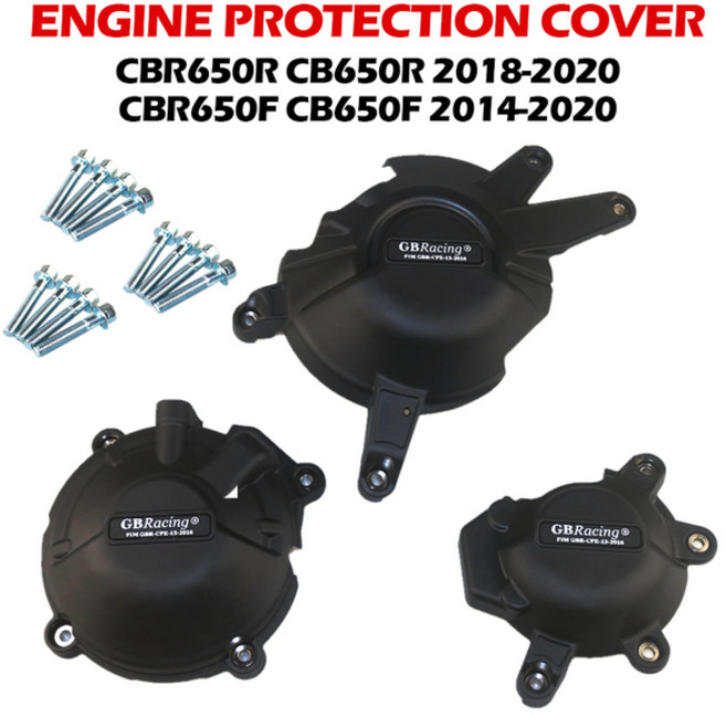 호환용 바이크 오토바이 엔진 커버 보호 케이스 GB 레이싱 혼다 호환 CBR650F CB650F CBR650R CB650R GBRacing, 1개
