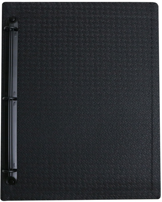 우리메뉴 가죽 바인더 카페 메뉴판 A4 3링 예쁜 메뉴판 제작, 1단 블랙파나마 바인더 메뉴판