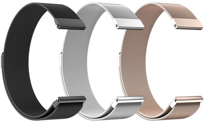 WAPIK 메탈 스마트밴드 스트랩, 22mm골드