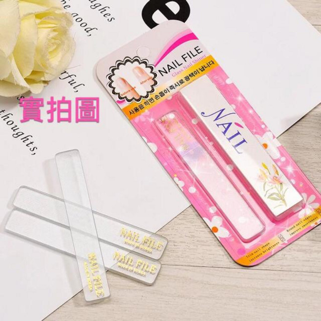 水晶磨甲棒 玻璃指甲棒 修形打磨 拋光 美甲神器, 1個, 二代磨甲棒加收納盒, N/A