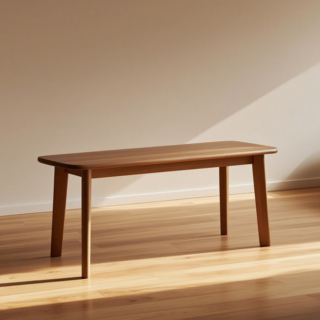 [리비니아] 캔버 고무나무 원목 2인 벤치/식탁의자/벤치의자, 월넛