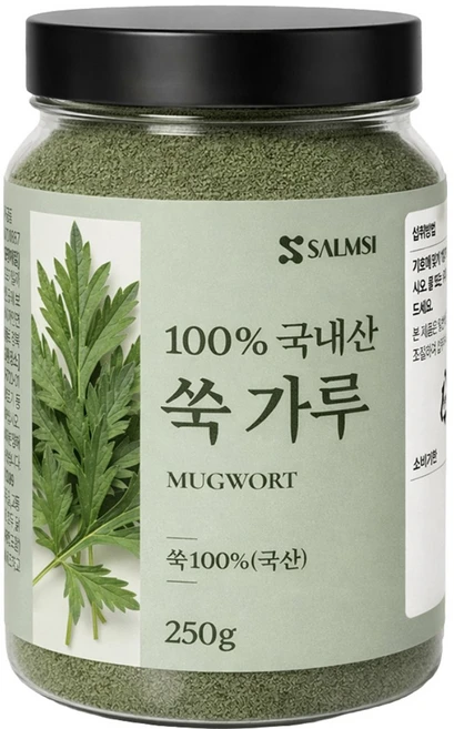 100%국내산 쑥가루 자연산, 1개, 250g - 쿠팡