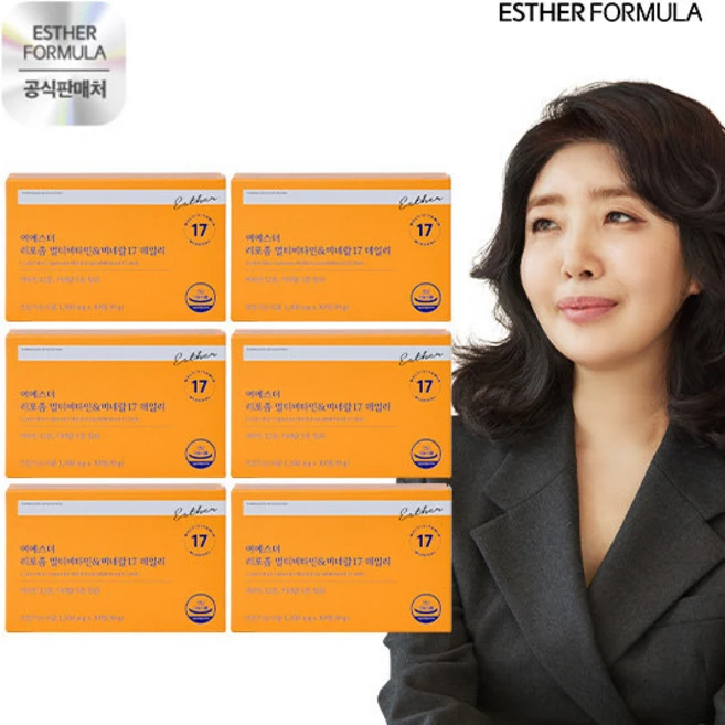 [본사직영] 여에스더 리포좀 멀티비타민 & 미네랄 17 데일리, 6개, 30정 - 쿠팡