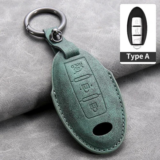 인피니티 차량용 가죽 자동차 키 커버 케이스, 1개, 18. Olive-green A / A. For ...