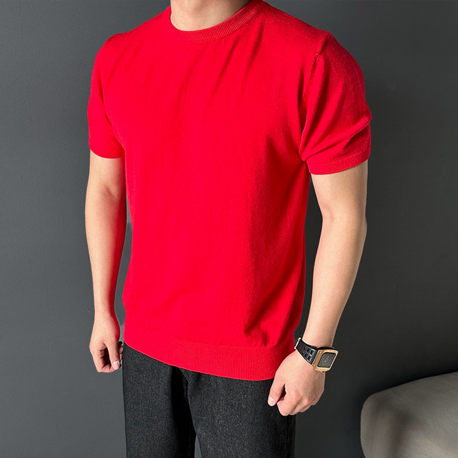 소프트 니트 반팔 M-3XL 남여공용