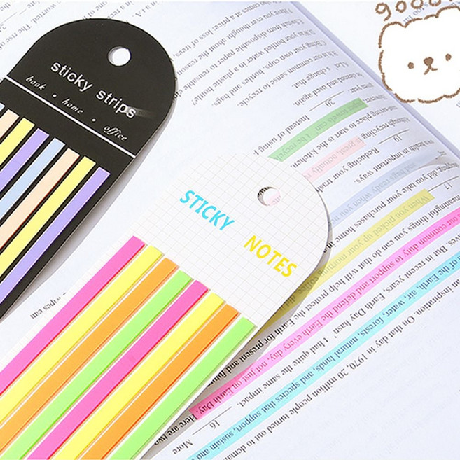 형광 페이지마커 접착식 인덱스 필기구 사무용품 bit+31626yA, 02부착형광팬-파스텔B