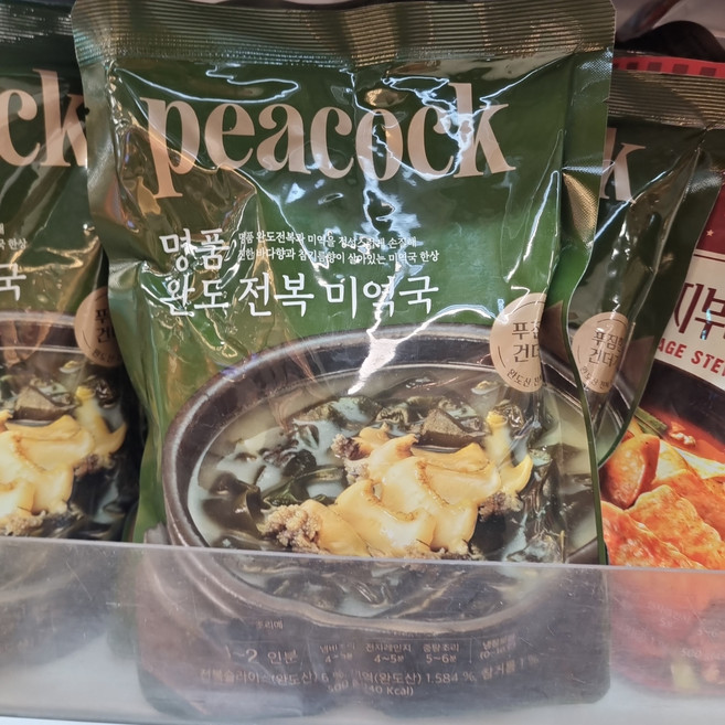 피코크 명품 완도 전복 미역국 냉장 보관, 1개, 500g