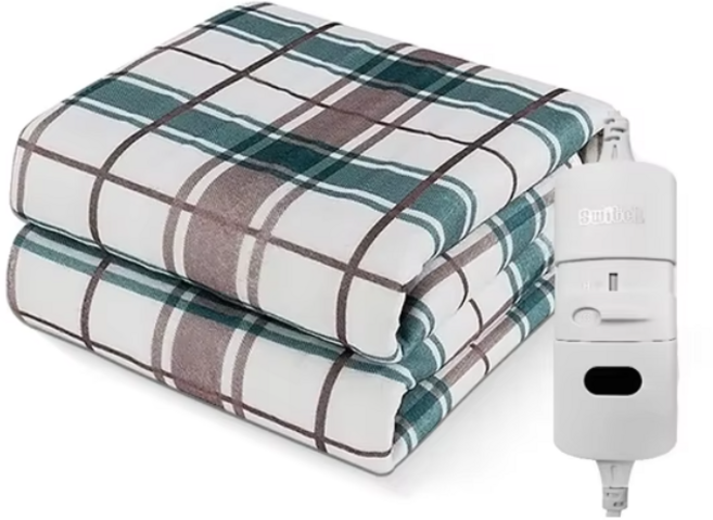 [재입고] 전자파 안심 분리난방 고급 전기요 가성비 온열매트 듀얼제어 극세사 벨벳 싱글 더블 퀸 사이즈, 70x150cm, 체크
