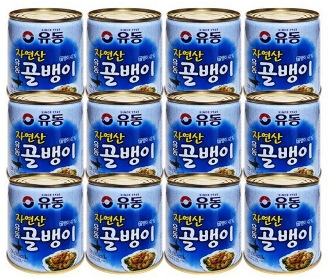 유동 자연산 골뱅이 통조림, 12개, 230g