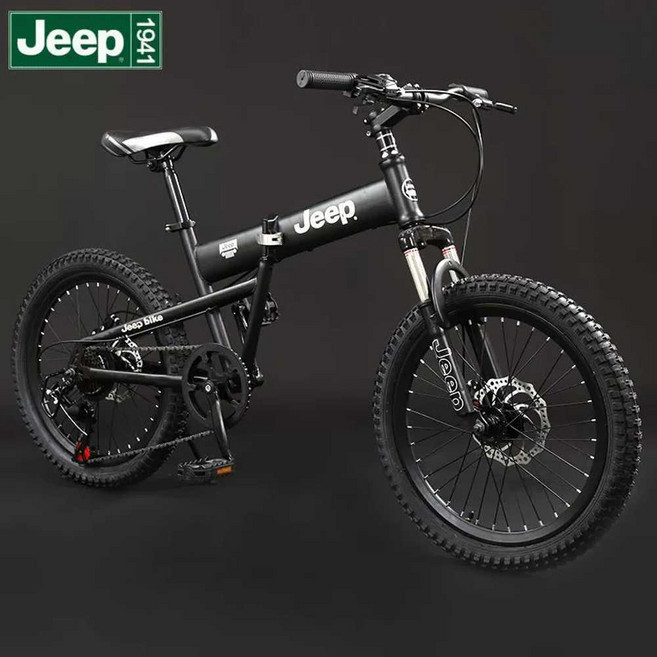 지프 접이식 자전거 풀샥 폴딩 MTB 허머형 20 22 인치, 20인치, 허머 퓨어 블랙 폴딩, 7단, 1개